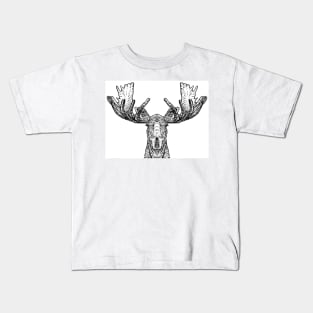 MOOSE in black and white Kids T-Shirt